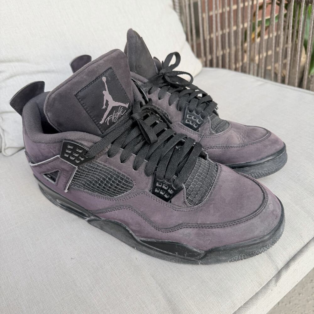 Air Jordan 4 Black Cat Retro 2020 Size 13 CU1110-010 Faded